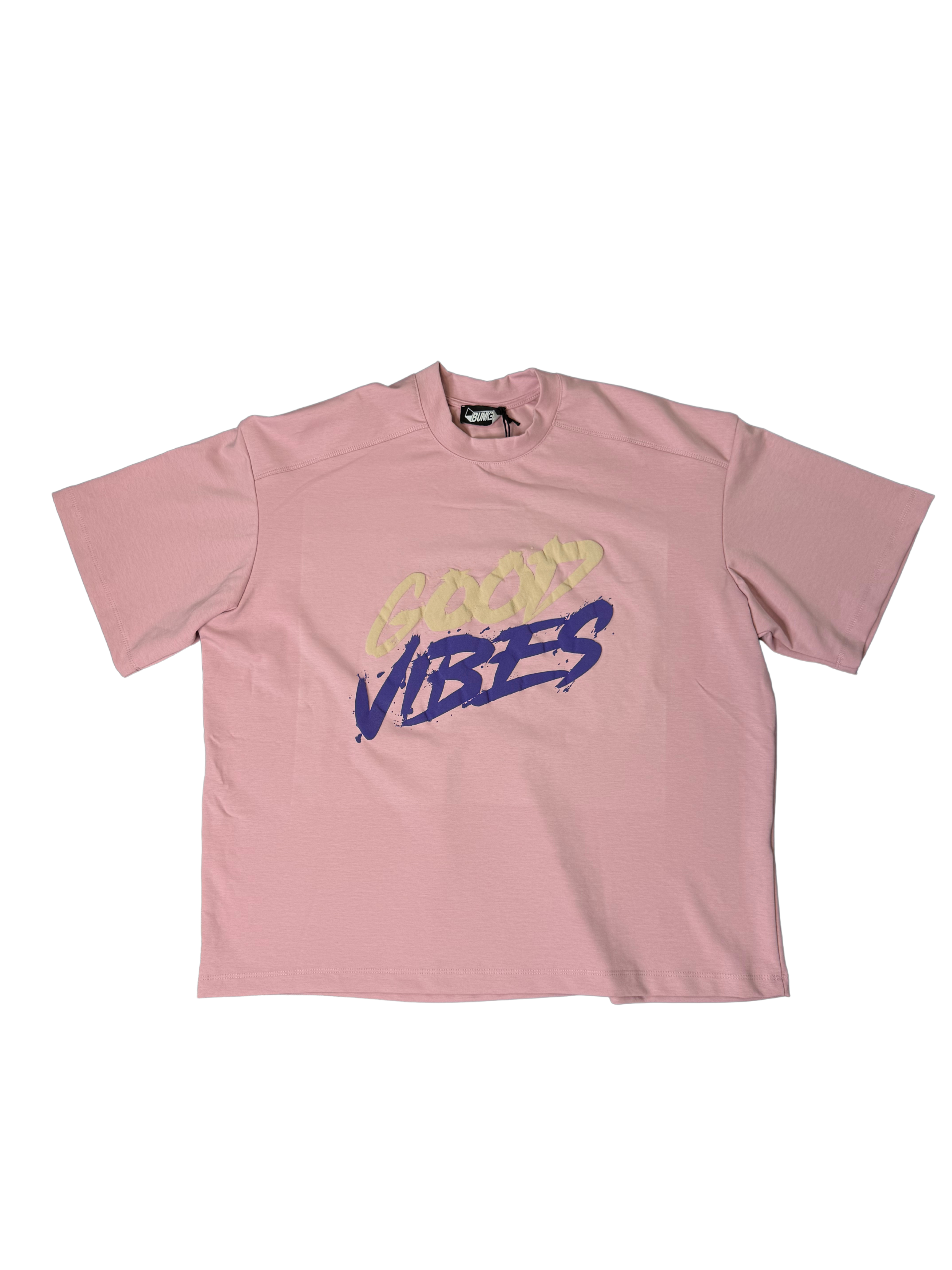 T-shirt GOOD VIBES pink