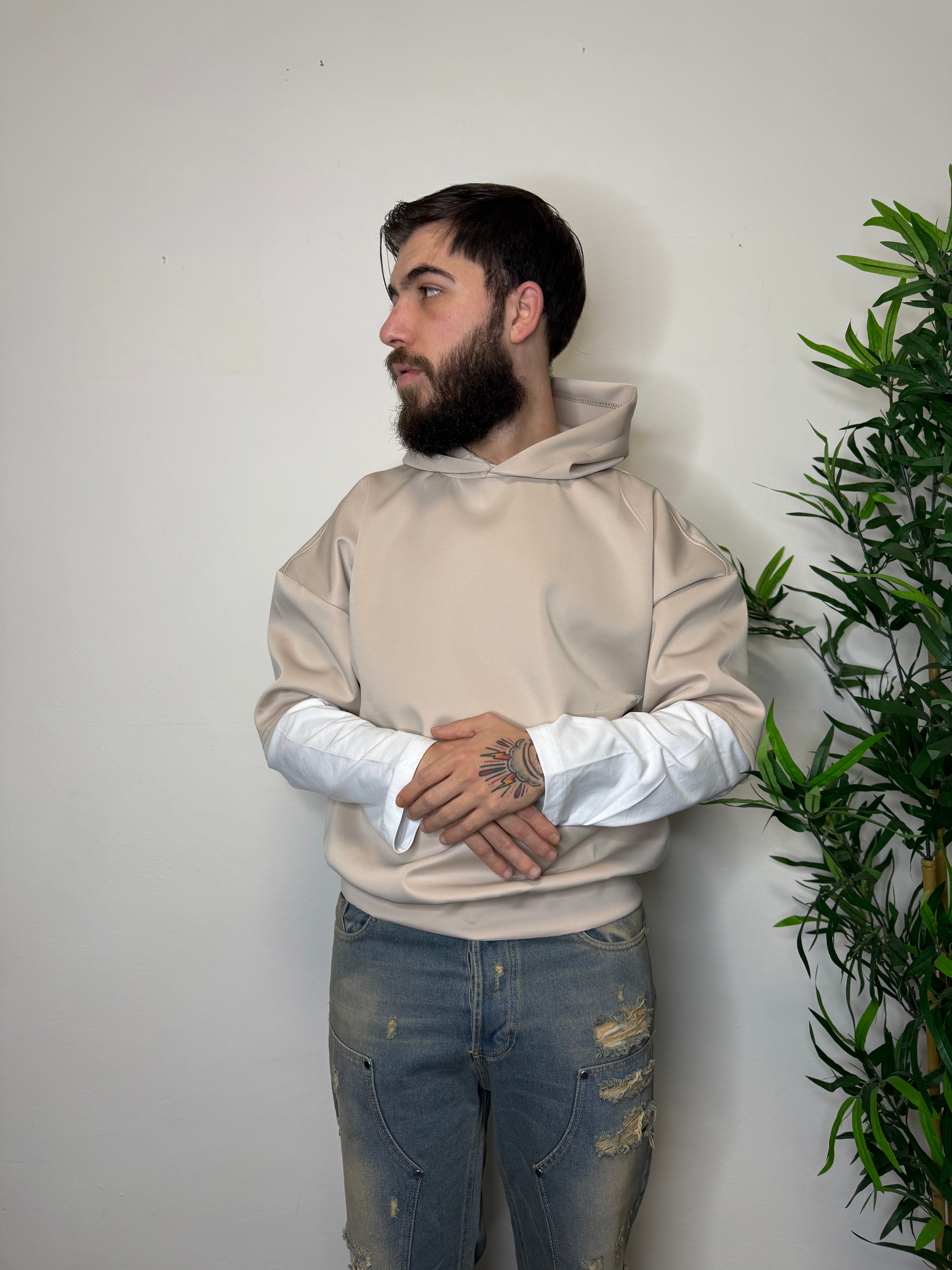 Felpa double sleeve
