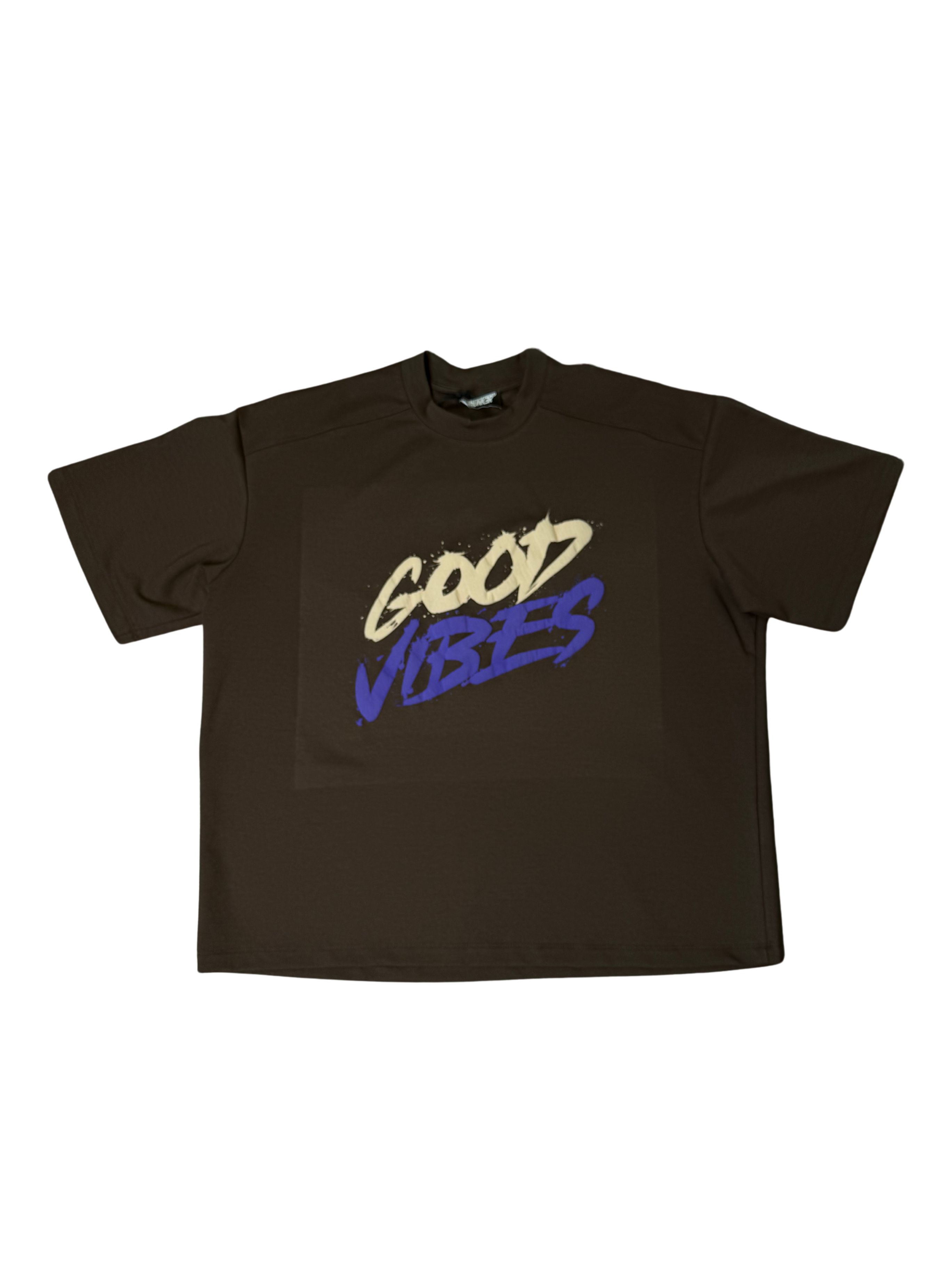 T-shirt GOOD VIBES brown