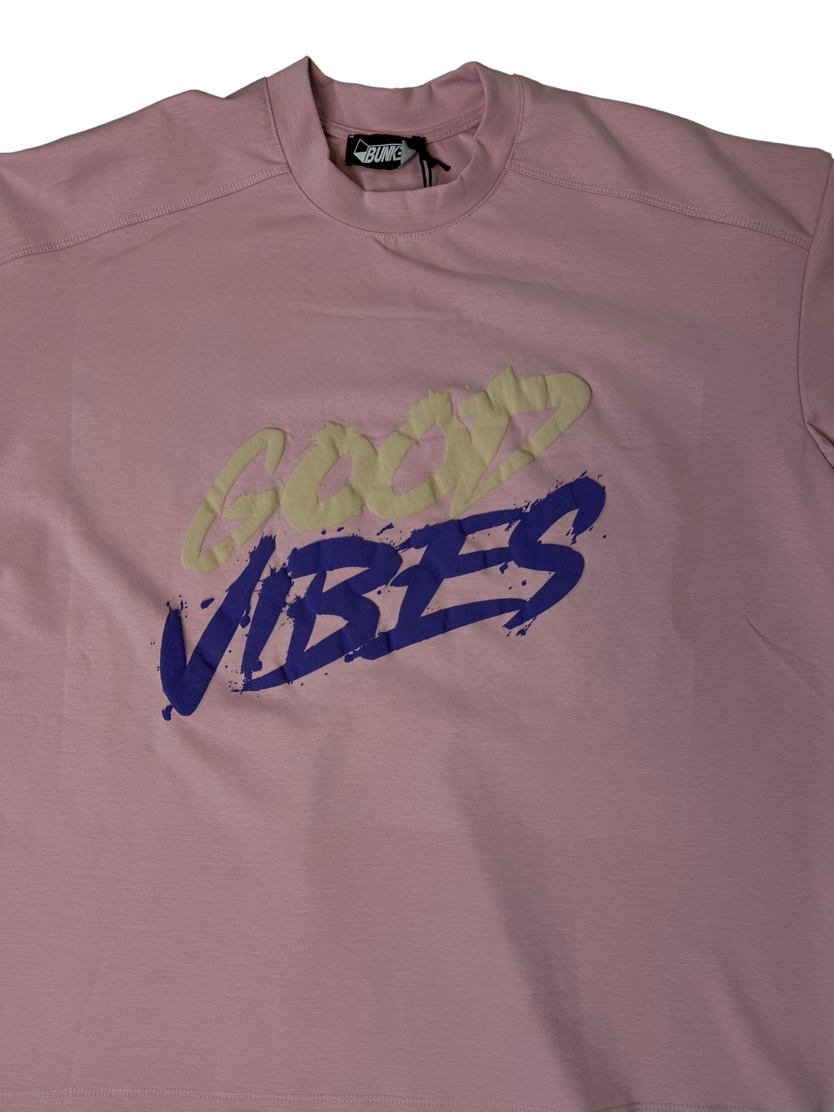 T-shirt GOOD VIBES pink