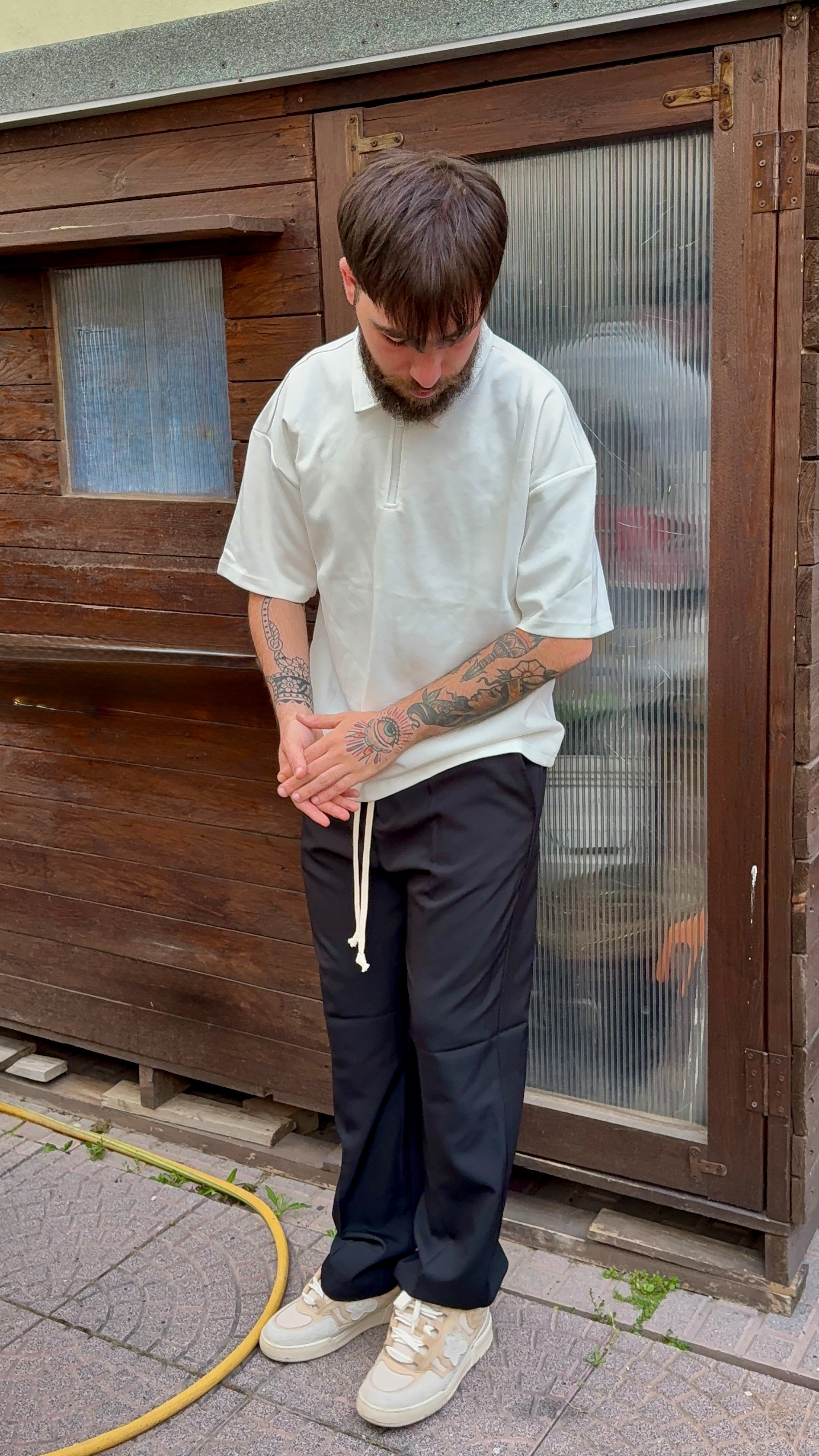 Polo ZIP LINE white