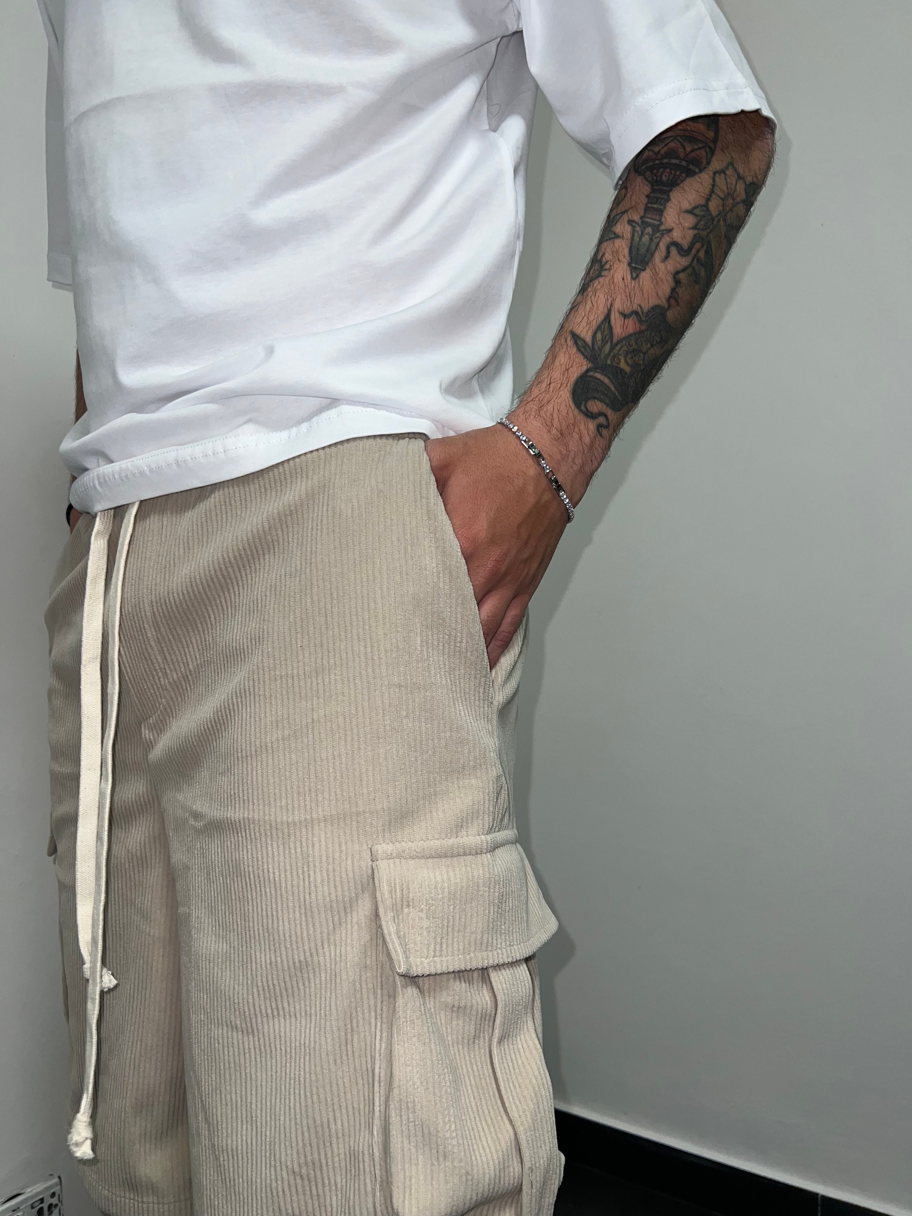Pantaloncino a costine