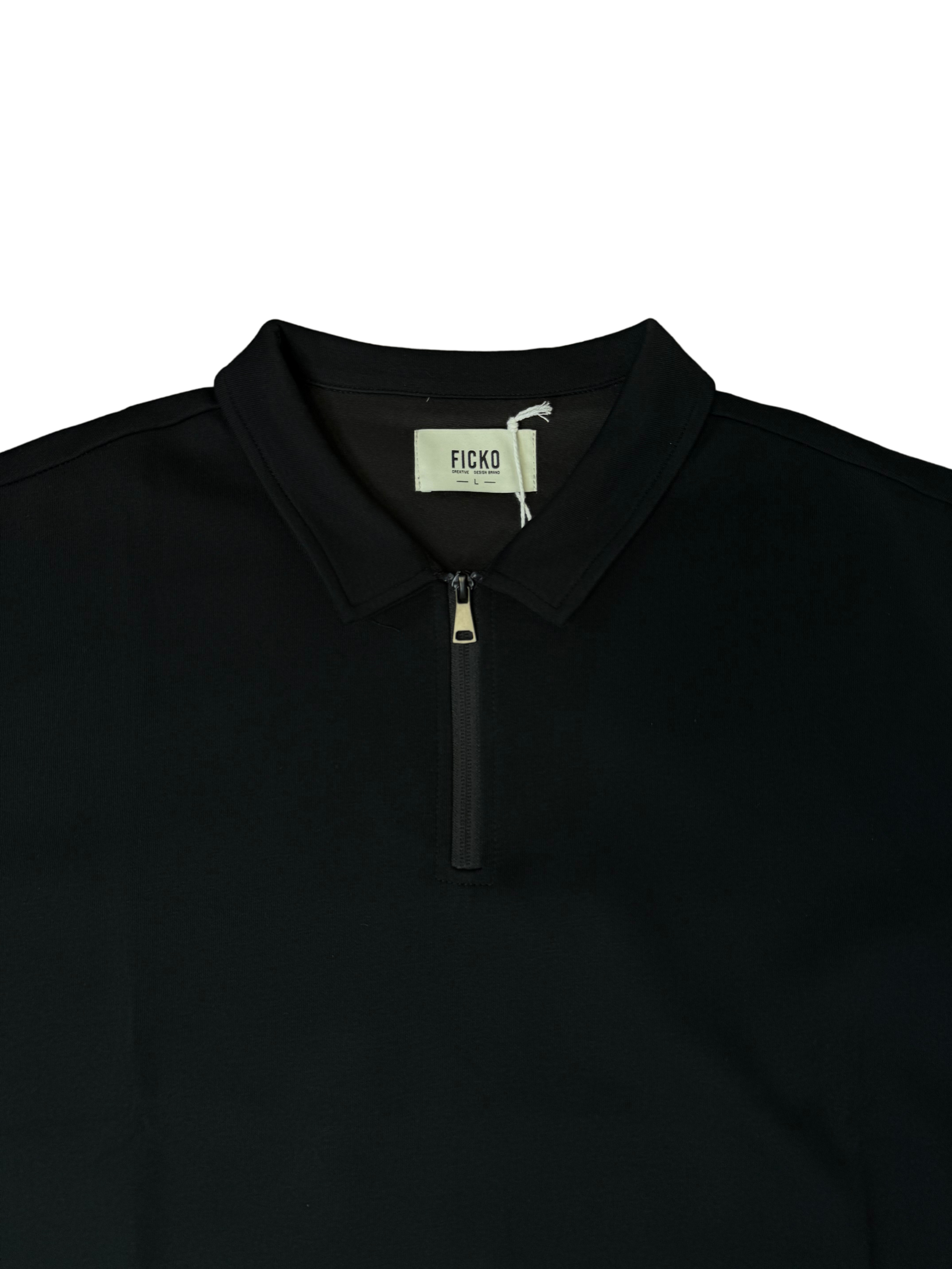 Polo ZIP LINE black