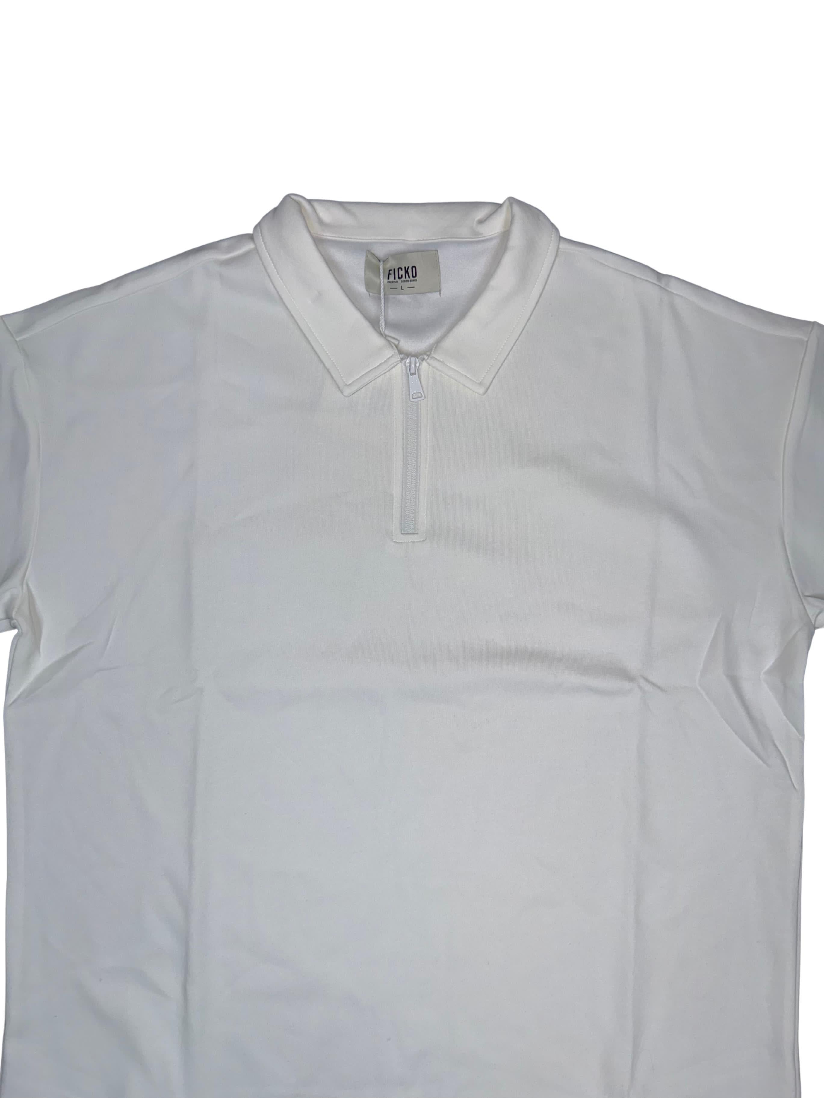 Polo ZIP LINE white