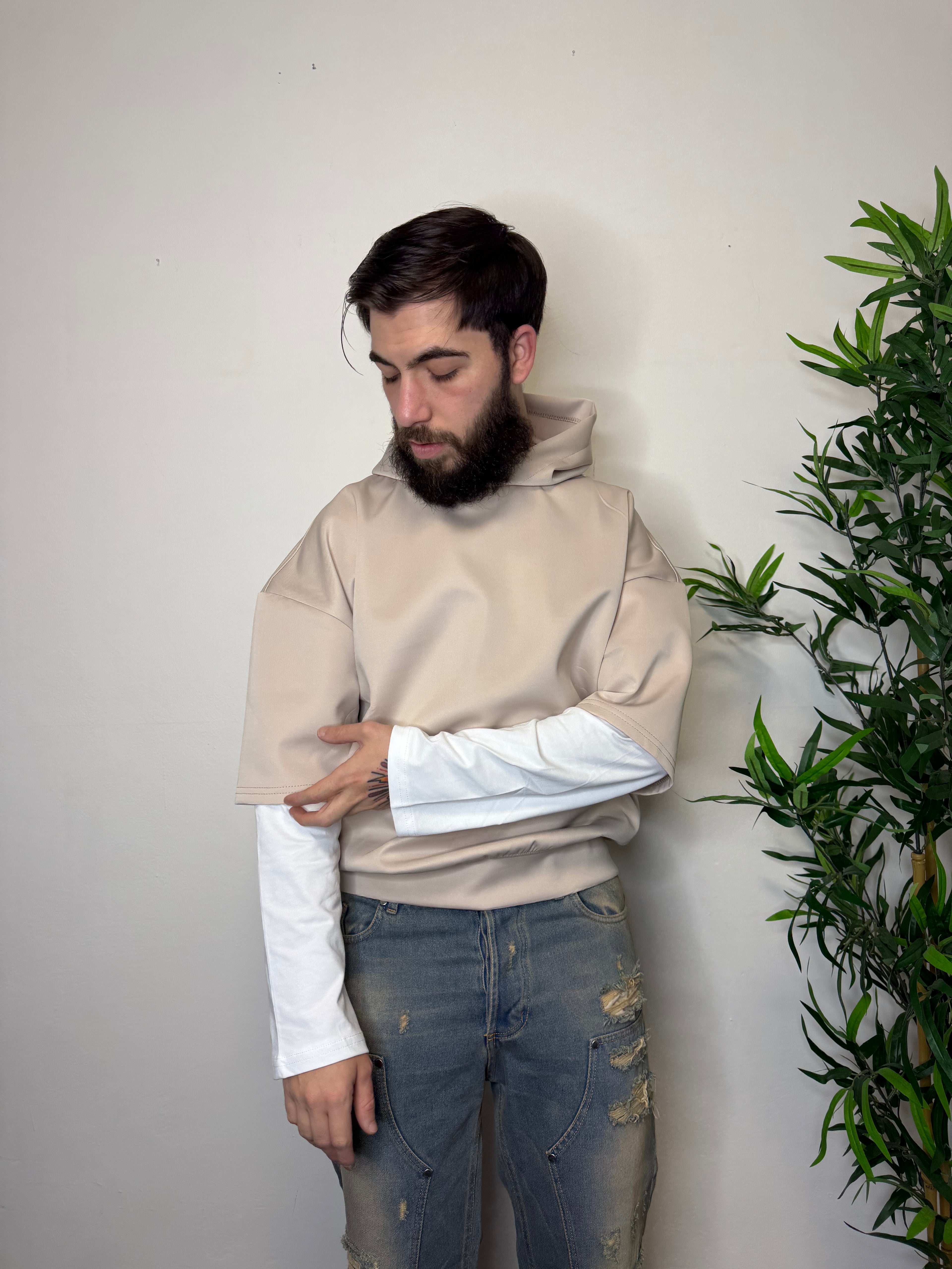 Felpa double sleeve