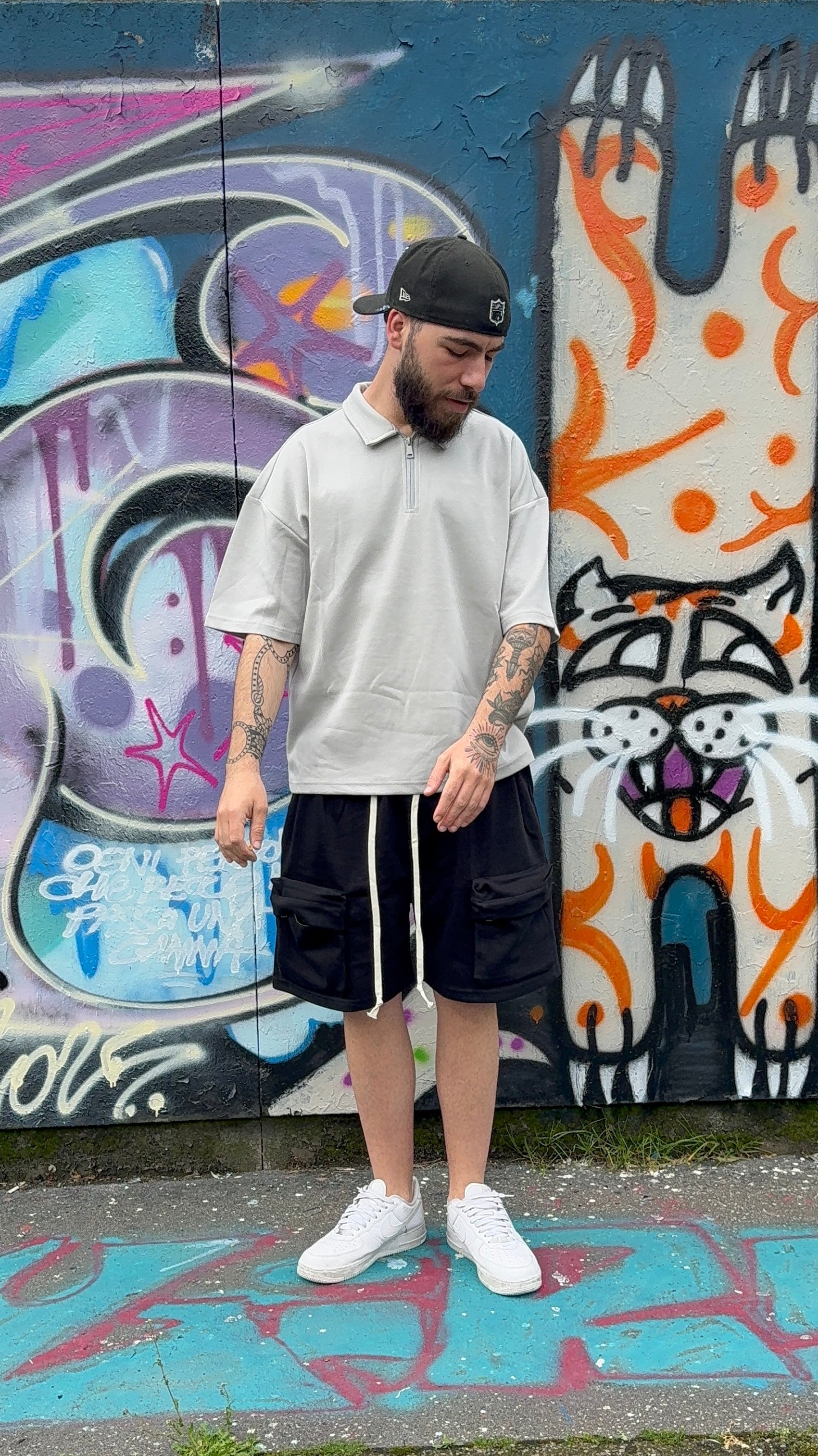 Polo ZIP LINE grey
