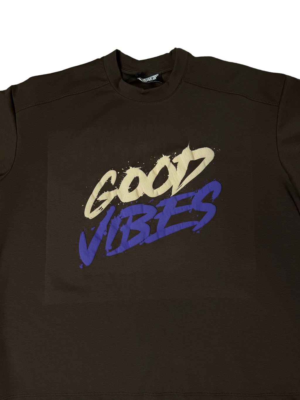 T-shirt GOOD VIBES brown